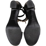 Hermès Black Calfskin Kelly Lock Nuba 50 Block Heel Manege Sandals (40)