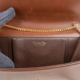 Christian Dior Brown Leather Vintage Flap Small Shoulder Bag