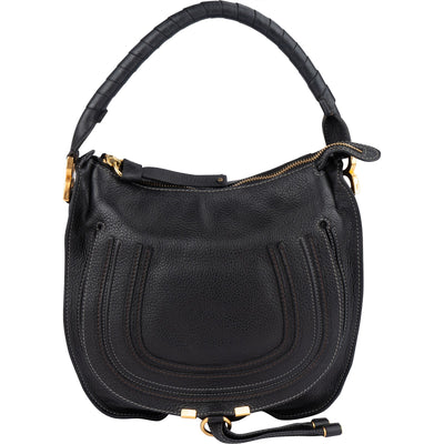 Chloé Grained Leather Marcie Hobo Shoulder Bag