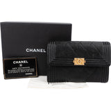 Chanel Caviar Leather Small Boy Wallet