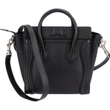 Celine Grained Leather Luggage Nano Crossbody Handbag