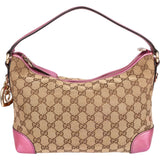 Gucci Monogram GG Canvas Metallic Leather Lovely Heart Shoulder Bag