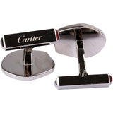 Cartier Silver Tone C Emblem 925 Sterling Silver Cufflinks Manschettenknöpfe
