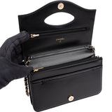 Chanel Quilted Lambskin Top Handle Wallet On Chain Crossbody Bag