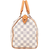 Louis Vuitton Monogram Damier Azur Canvas Speedy 25 Handbag