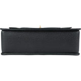 Gucci Grained Leather Bamboo Top Handle Turnlock Crossbody Handbag