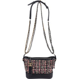 Chanel Tweed Leather Gabrielle Bicolor Chain Small Crossbody Bag