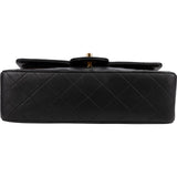 Chanel Quilted Lambskin 24K Gold Small Double Flap Shoulder Bag