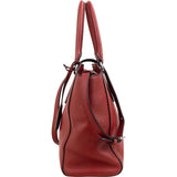 Prada Red Vitello Daino Leather Tote Handbag