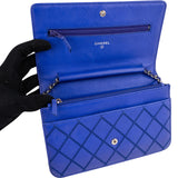 Chanel Surpique Stitched Calfskin Wallet on Chain Crossbody Bag