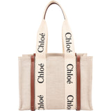 Chloé Canvas Woody Tote Medium Shoulder Bag