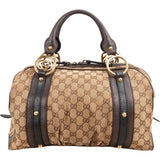 Gucci Monogram GG Canvas Interlocking G Soft Boston 35 Handbag