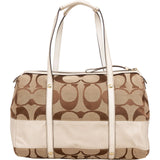 Coach Monogram Signature Stripe Duffle Shoulder Bag