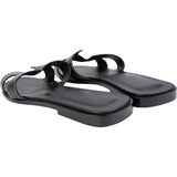 Hermès Black Leather Oran Sandals (40)