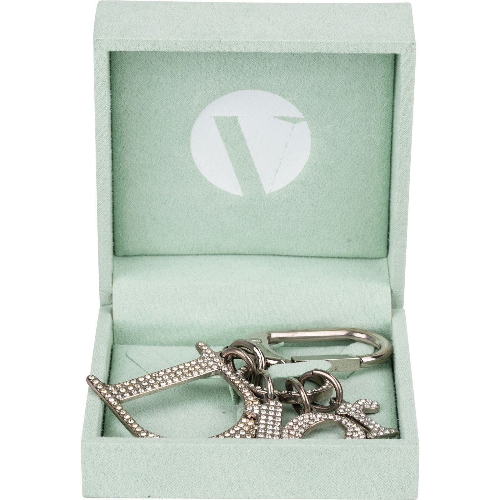 Dior Crystal Spellout Keychain - vintageandkickz