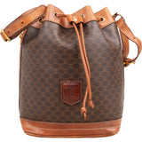 Celine Macadam Canvas Drawstring Bucket Shoulder Bag