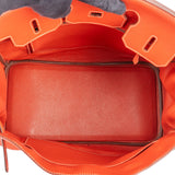 Hermès Pink Taurillon Clemence Birkin 35 Handbag Clay Red Bougainvillier