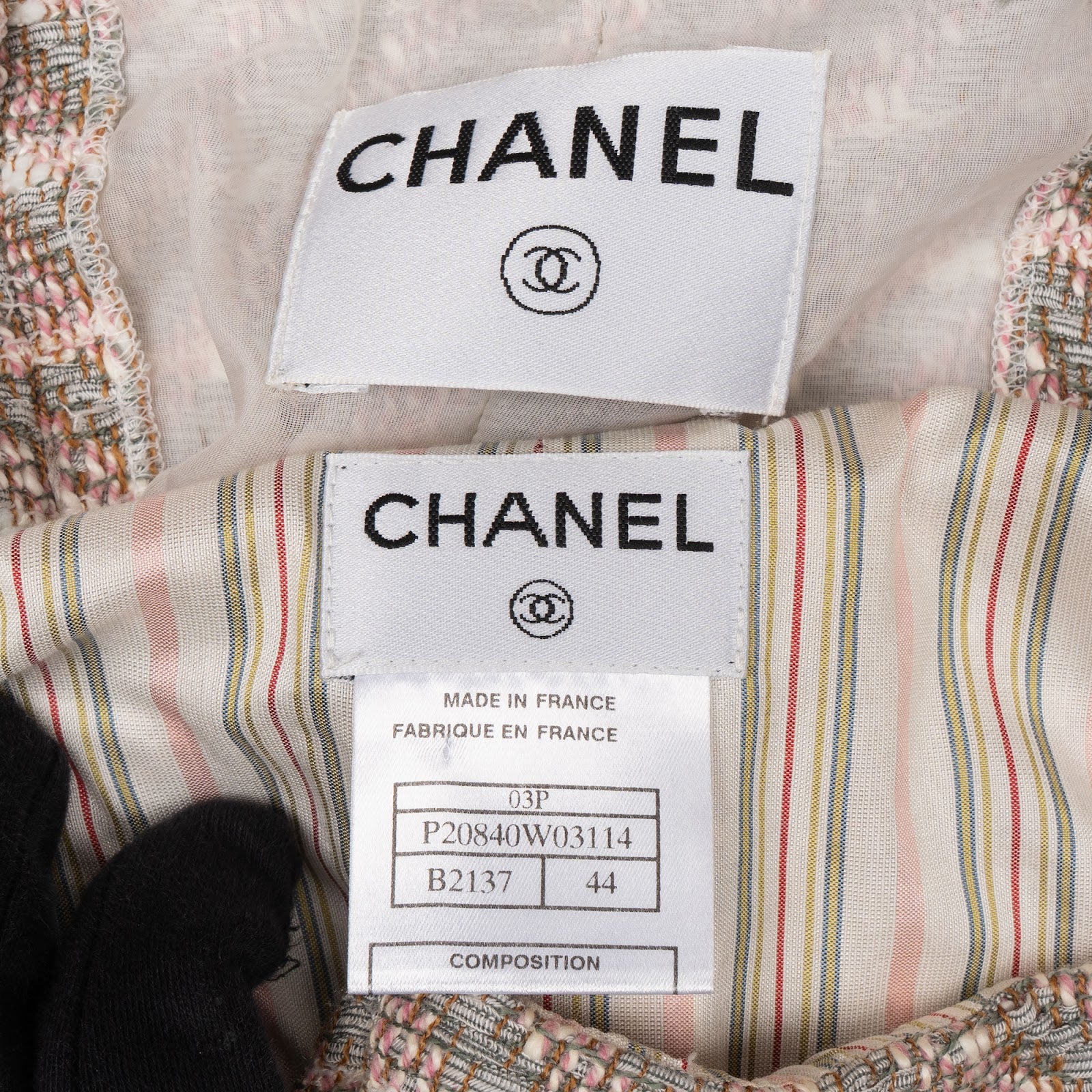[🔄️B33 / F79] Chanel Multicolor Tweed Skirt Suit - vintageandkickz