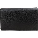 Gucci Pebbled Leather Interlocking GG Wallet On Chain Crossbody Bag