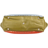 Valentino Garavani Tricolor Leather Rockstud Trapeze Shoulder Bag