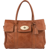 Mulberry Grained Brown Leather Bayswater Handbag