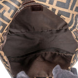 Fendi Monogram Zucca Canvas Mamma Baguette Shoulder Bag
