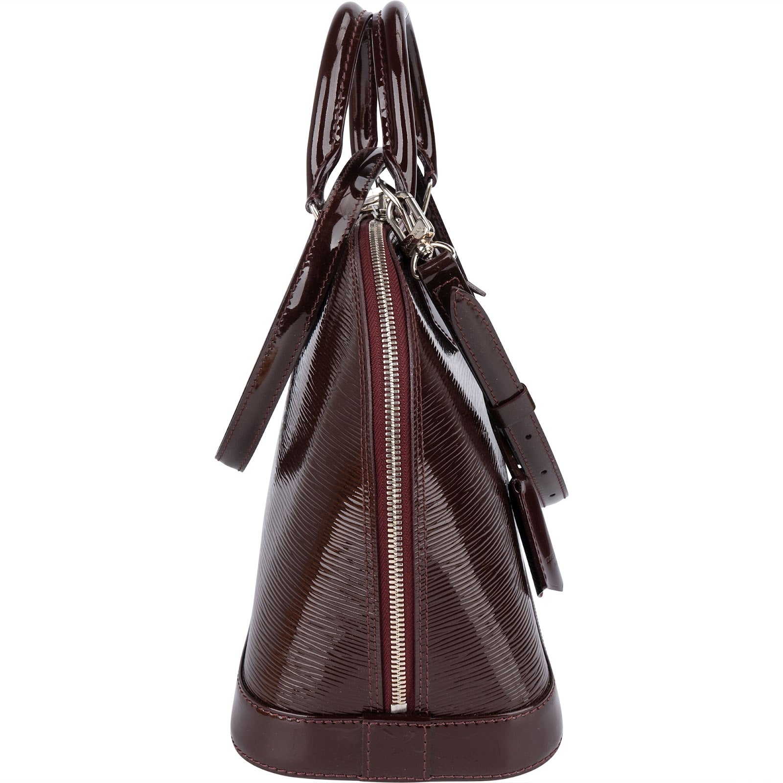 Louis Vuitton Burgundy Vernis Epi Leather Alma PM Handbag - vintageandkickz