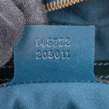 Gucci Monogram Patent Leather Horsebit Boston Handbag