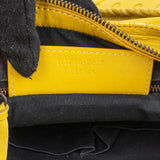 Balenciaga Yellow Perforated Leather City Handbag