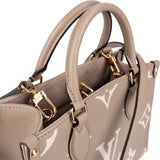 Louis Vuitton Leather Monogram Empreinte Bicolor OnTheGo PM Handbag