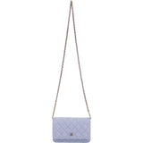 Chanel Quilted Tweed Wallet on Chain Crossbody Bag