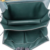 Celine Dark Green Boxcalf Classic Box Medium Crossbody Bag