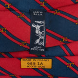 Hermès Striped H Emblem Pattern Silk Tie Krawatte