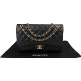Chanel Quilted Caviar Leather Jumbo Double Flap Crossbody Bag