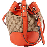 Gucci Monogram GG Canvas Small Bucket Crossbody Bag