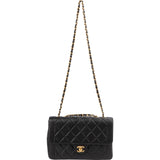 Chanel Quilted Lambskin Medium 24K Gold Single Flap Shoulder Bag