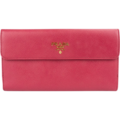 Prada Saffiano Leather Continental Flap Wallet