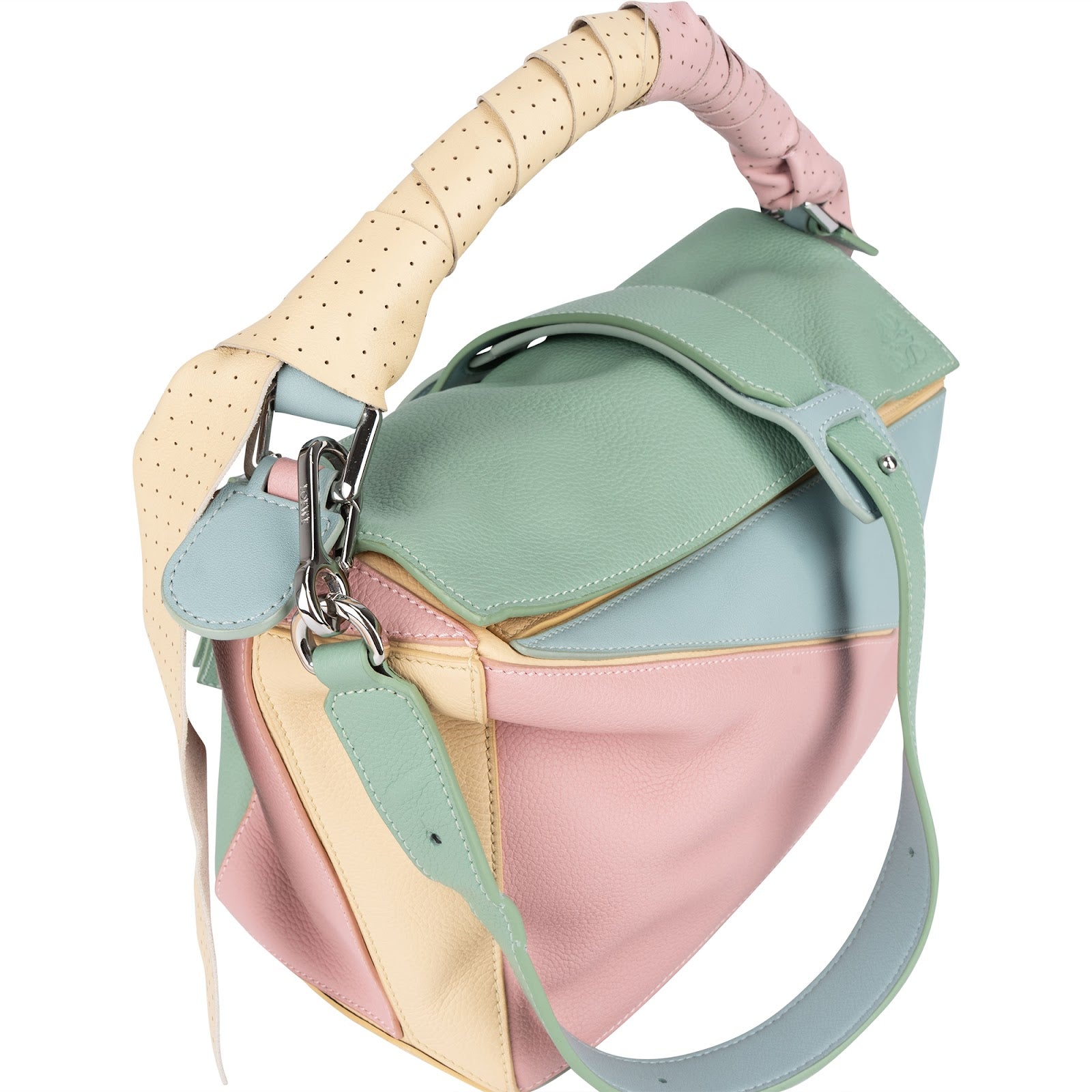 Loewe Multicolor Leather Puzzle Crossbody Handbag - vintageandkickz