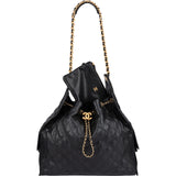 Chanel 25 Quilted Caviar Leather CC Drawstring Shoulder Bag