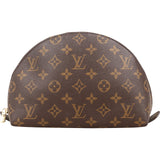 Louis Vuitton Monogram Canvas Trousse Demi-Ronde Pouch