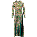 Gucci Green Floral Print Longsleeve Maxi Dress (IT40)