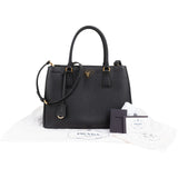 Prada Black Saffiano Leather Galleria Handbag