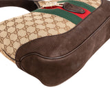 Gucci Monogram GG Canvas Nubuk New Jackie Hobo Shoulder Bag