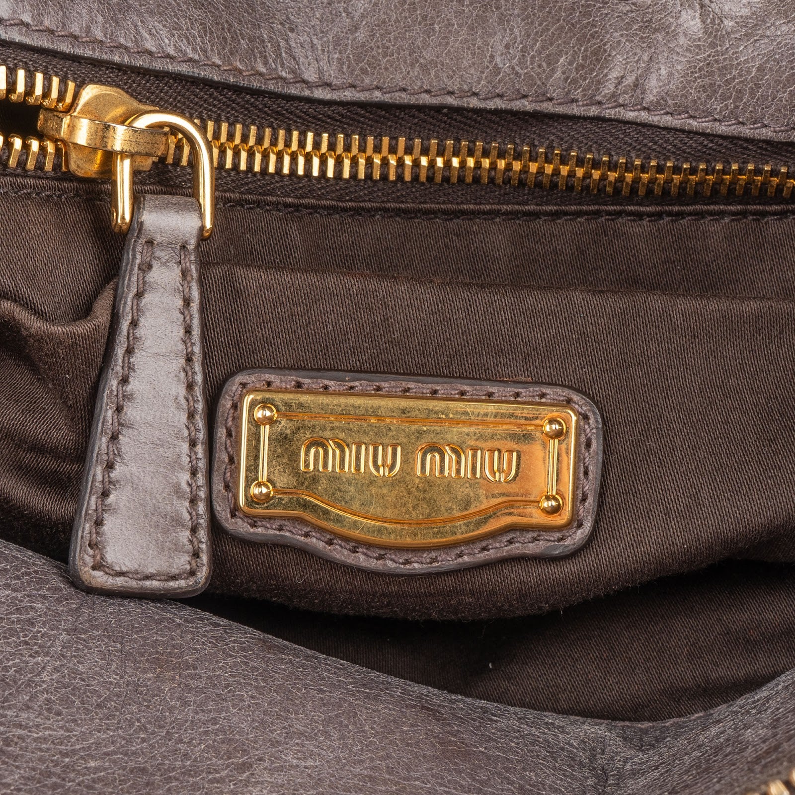 Miu Miu Vitello Lux Leather City Handbag - vintageandkickz
