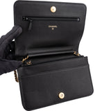 Chanel Quilted Lambskin Small Boy Wallet On Chain Crossbody Bag