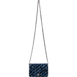 Chanel Denim Velvet Graffiti Wallet On Chain Crossbody Bag