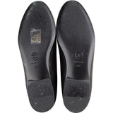 Chanel Black Lambskin Patent Cap Toe CC Ballerina Flats (34)