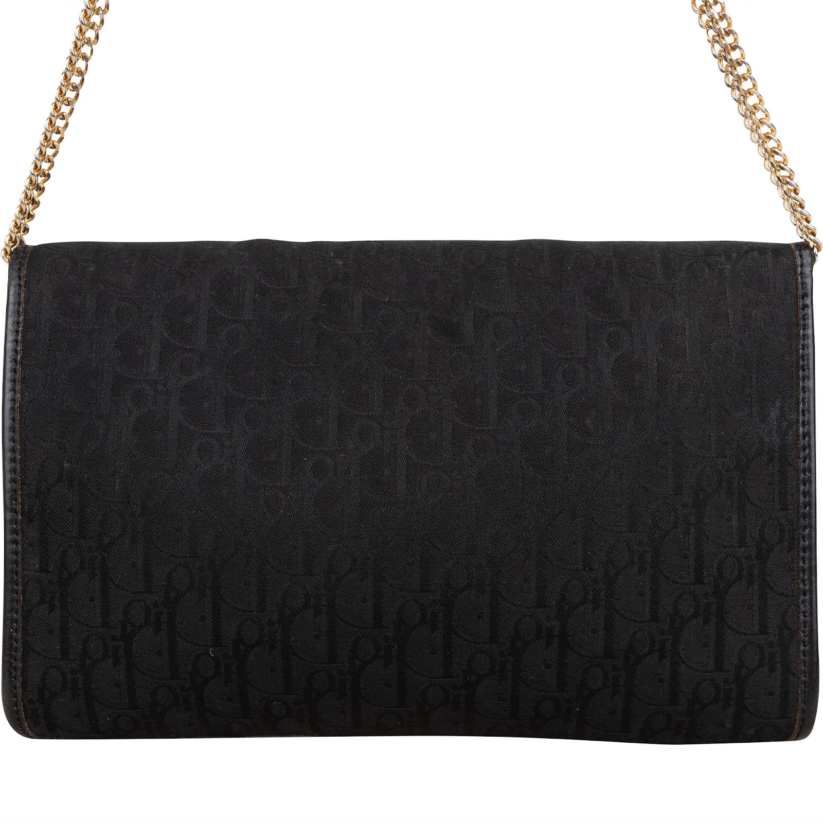 [🔄️B20 / F55] Christian Dior Oblique Canvas Padlock Chain Clutch - vintageandkickz