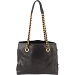 Prada Nylon and Leather Chain Tote Shoulder Bag - vintageandkickz