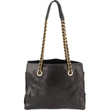 Prada Nylon and Leather Chain Tote Shoulder Bag - vintageandkickz